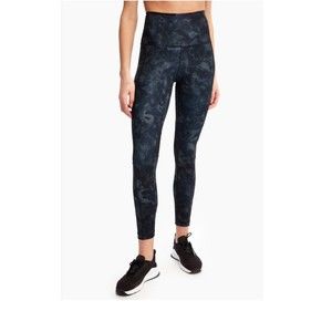 Lole Burst High Waist Ankle Leggings in Black Knickpoint Size M